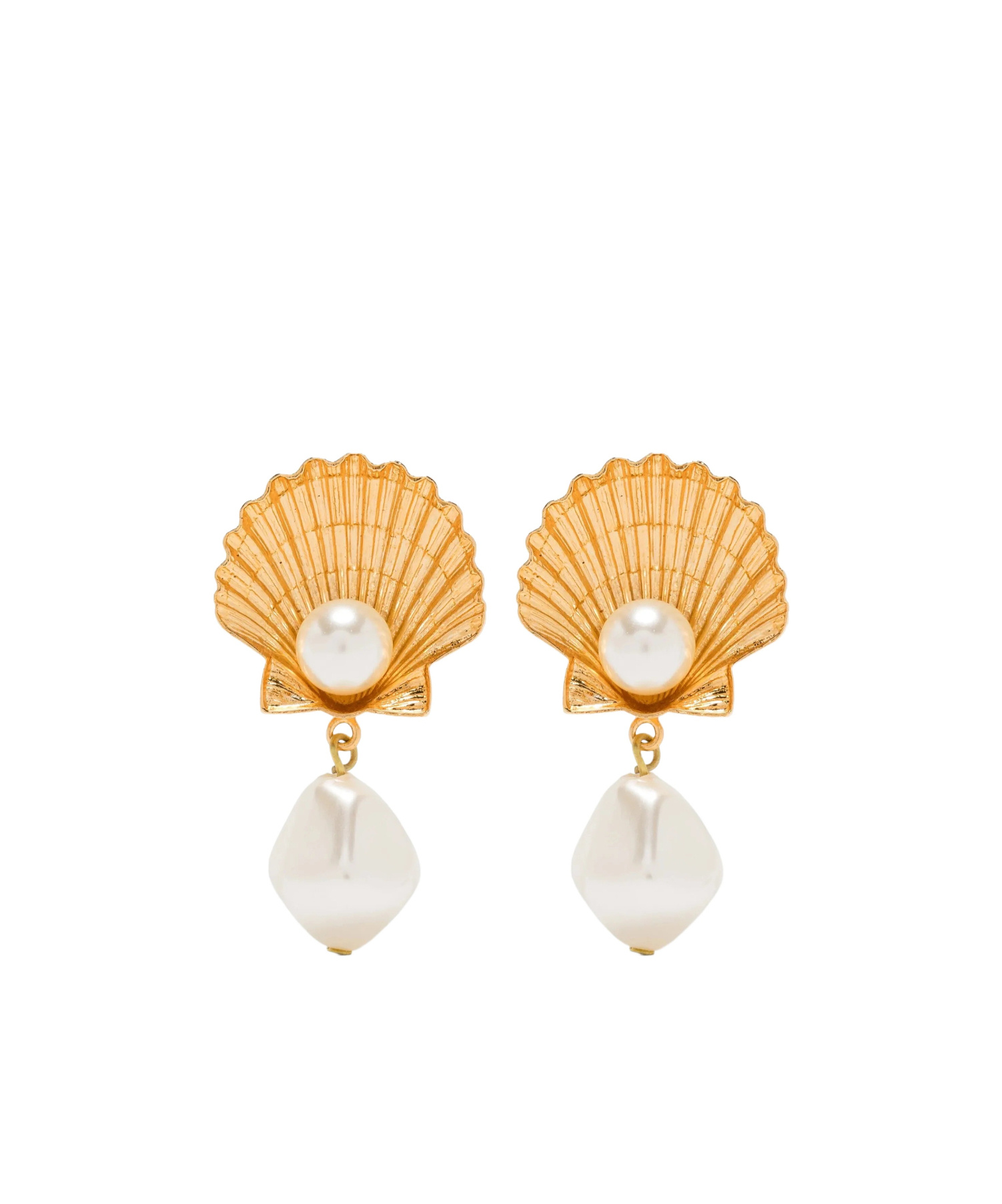 Jennifer Behr Shell-pearl Earrings In Gold