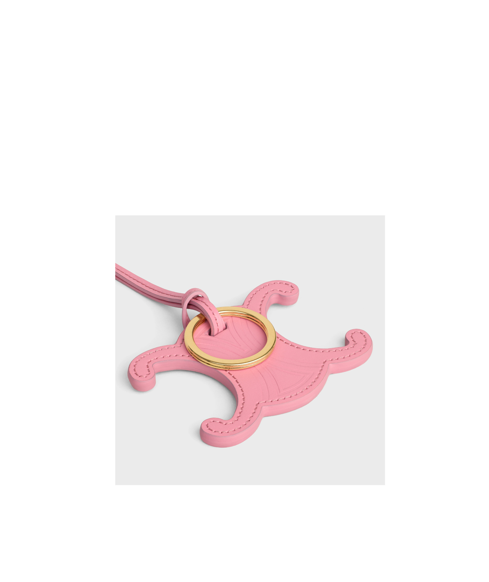 CELINE TRIOMPHE KEYRING CHARM IN SMOOTH CALFSKIN WITH GOLD FINISHING