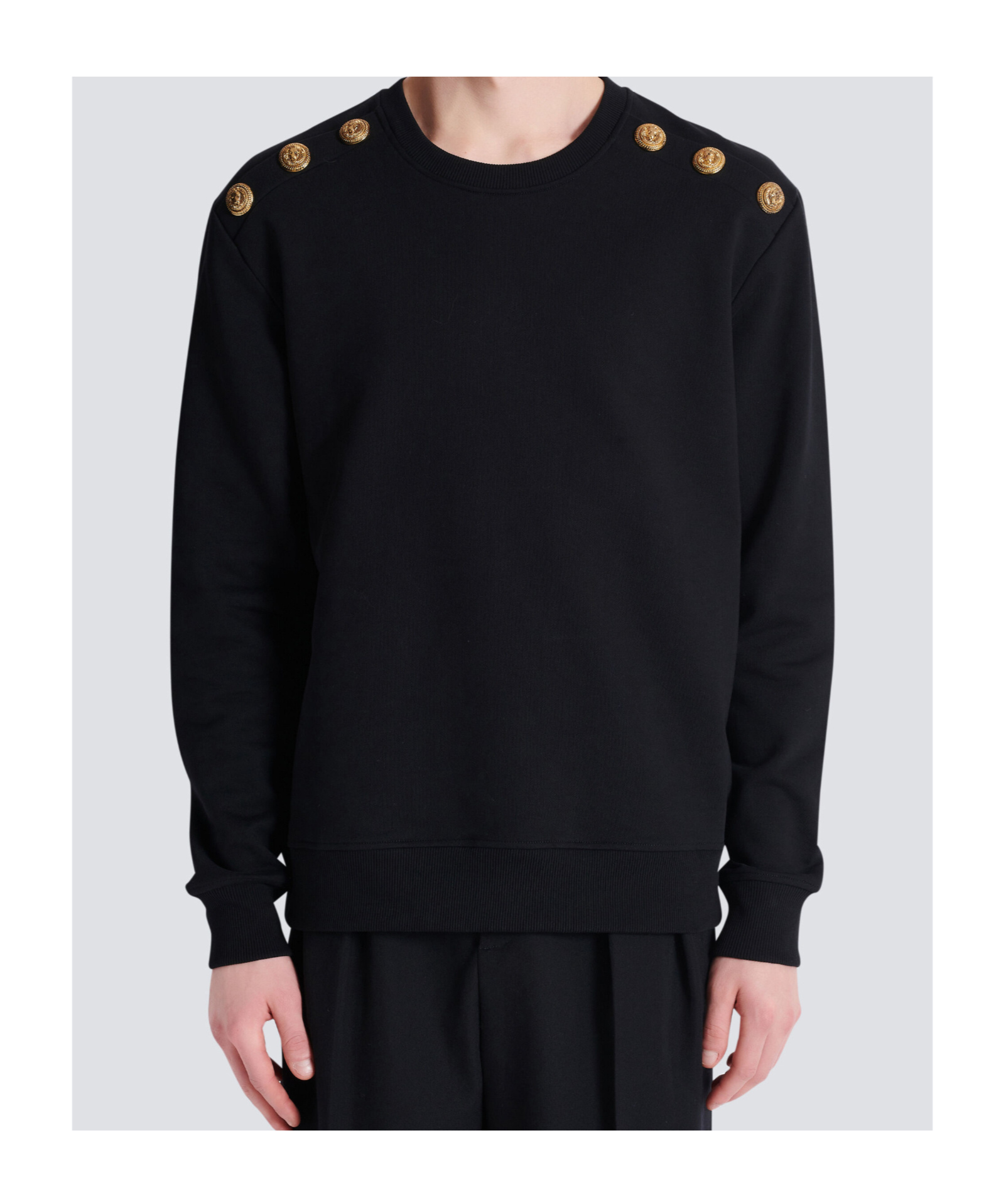 Balmain Sweater With Chain Lion Buttons