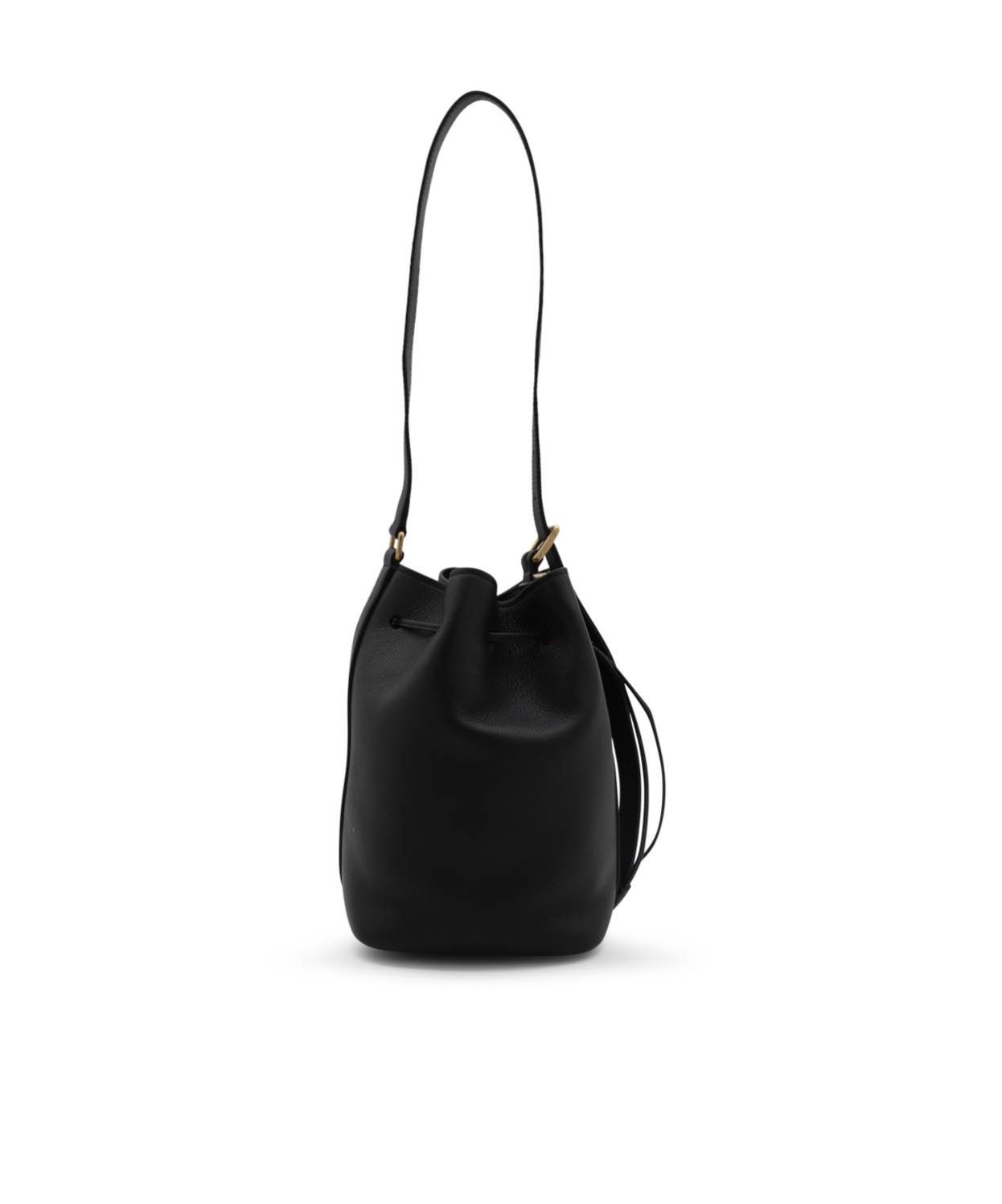 Miu Miu Bucket Bag Logo Shoulder Bag In Black
