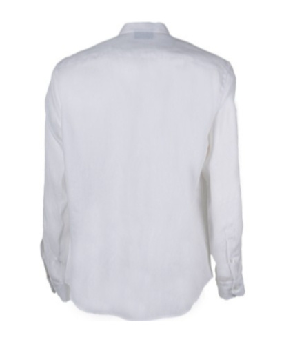Emporio Armani Man Shirt Light Grey Size 17 Cotton In White