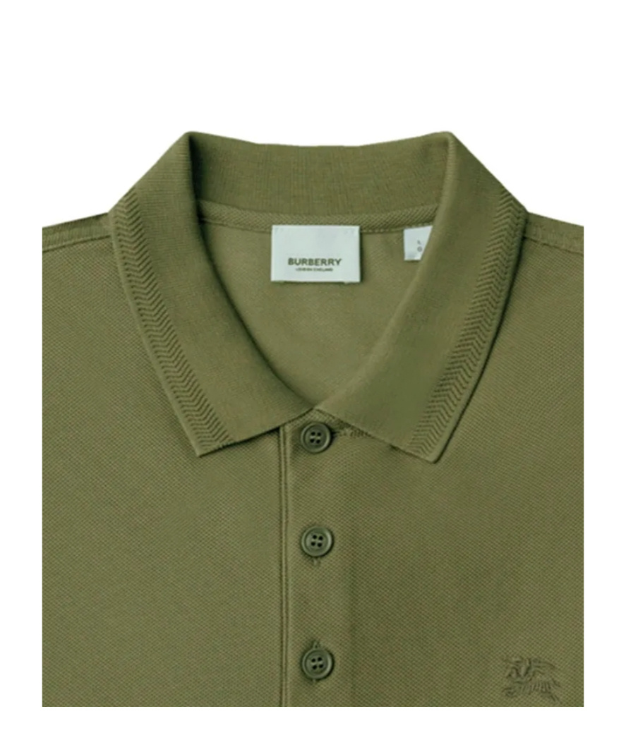 Burberry Embroidery Polo Shirt In Green