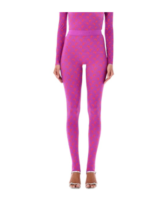 MARINE SERRE MARINE SERRE MOON PRINTED SKINNY-CUT LEGGINGS 