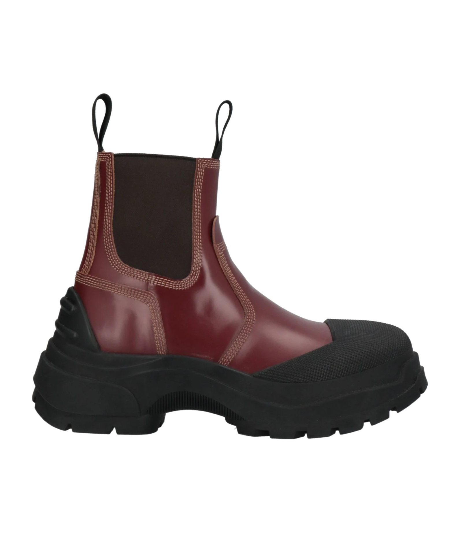 Maison Margiela Two-tone Platform Boots In Black