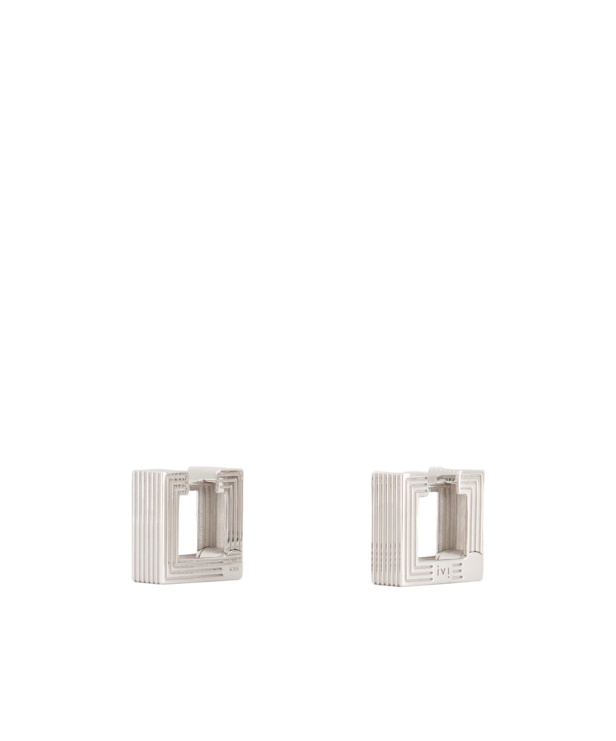 Ivi Logo Earrings In White