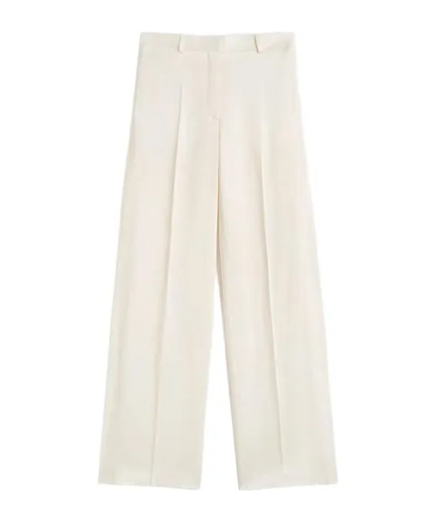 Totême Relaxed Twill Cotton Pants In White