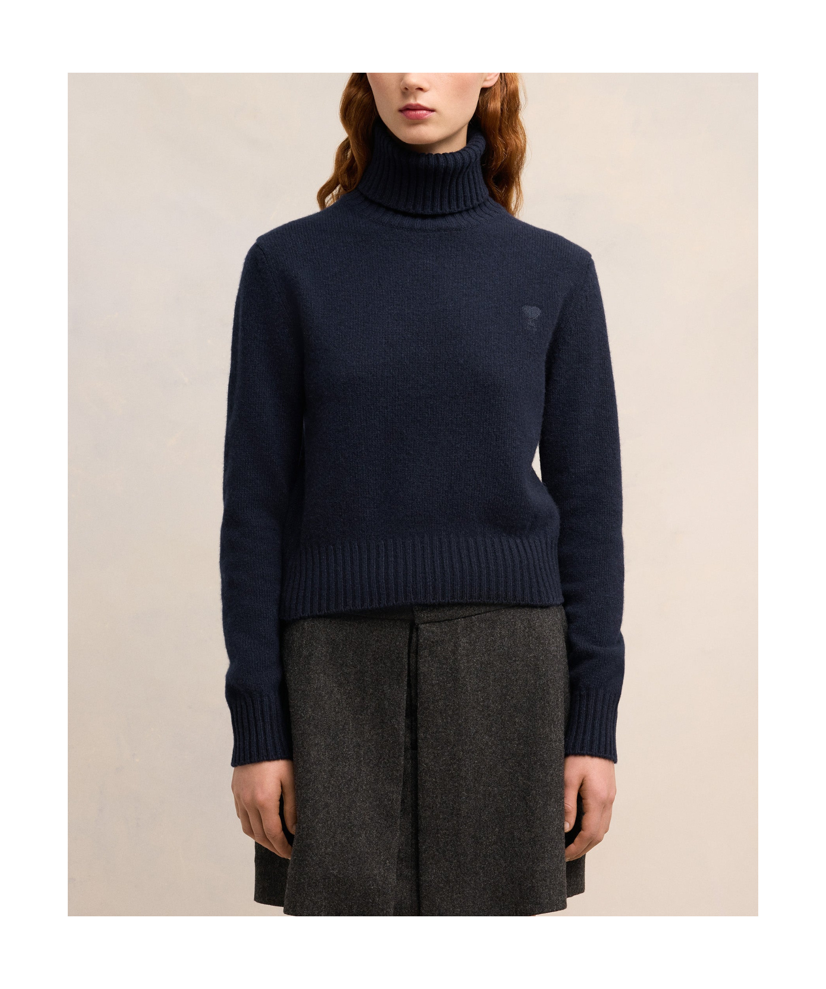 Ami Alexandre Mattiussi High Neck Sweater In Black