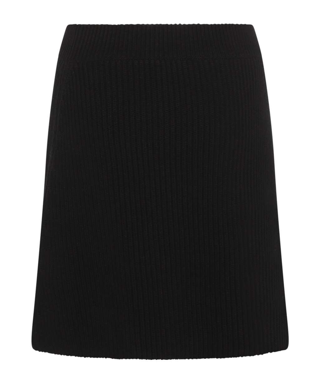 Jil Sander Minigonna In Lana Nera Donna In Black
