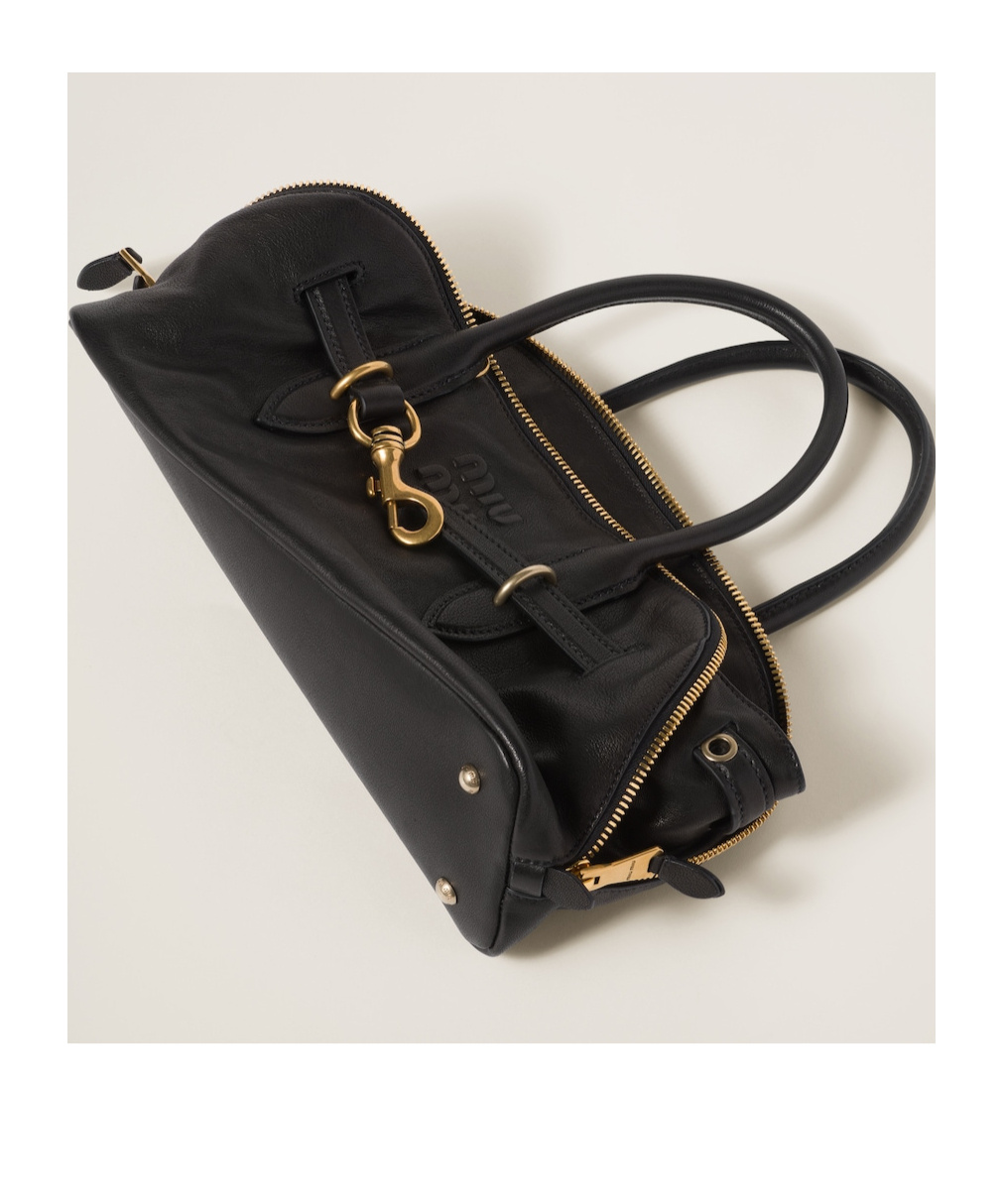 Miu Miu Aventure Shoulder Bag In Black