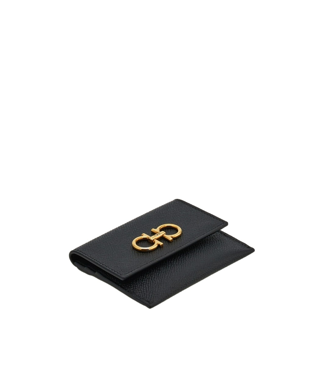 Ferragamo Gancini Credit Card Holder In Black