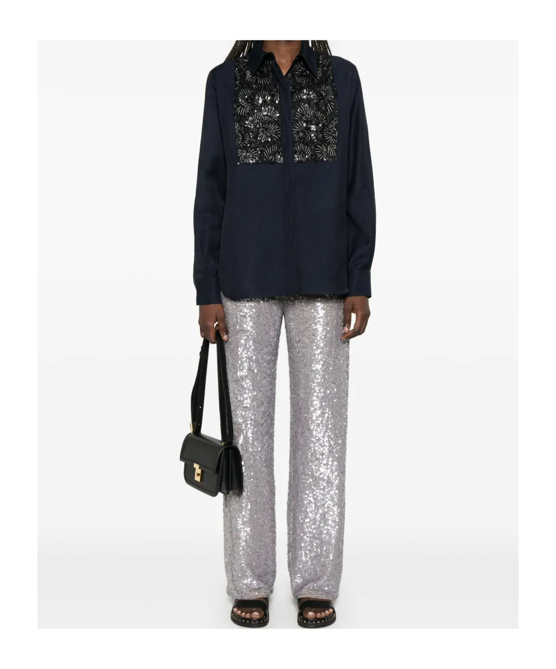 P.a.r.o.s.h Silver Gong Straight-leg Trousers