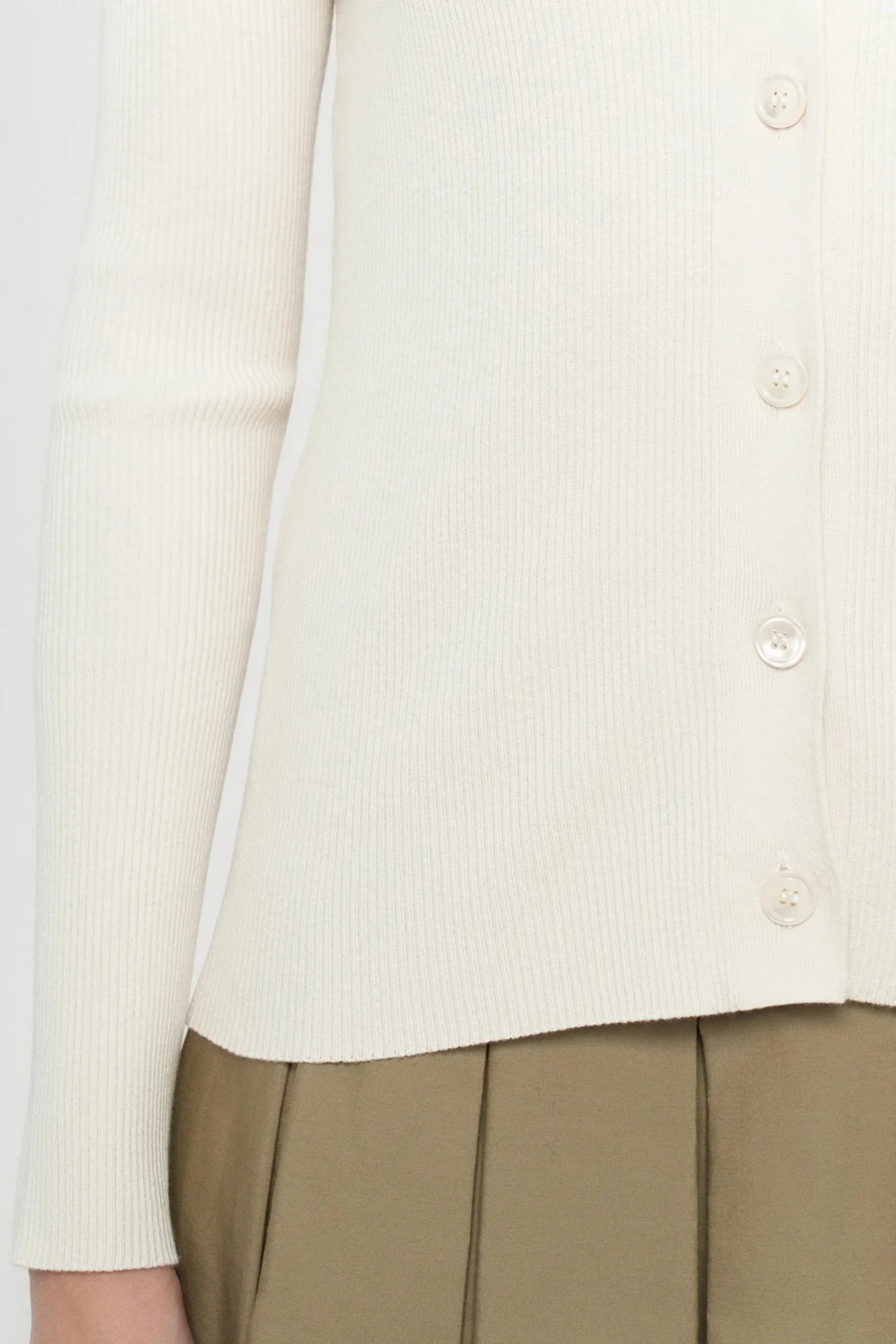 Weekend Max Mara Long Sleeve Cardigan In White