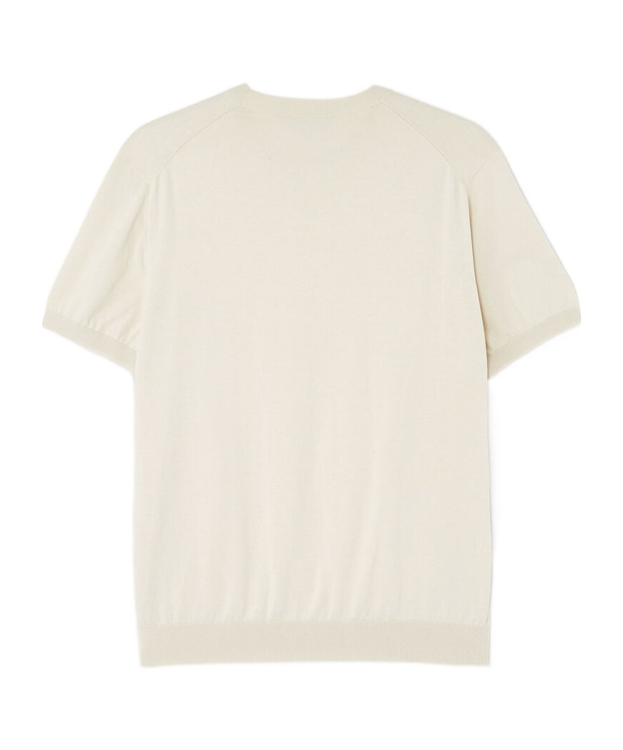 Loro Piana Ice Wish Short-sleeved Sweater In Cold Beige