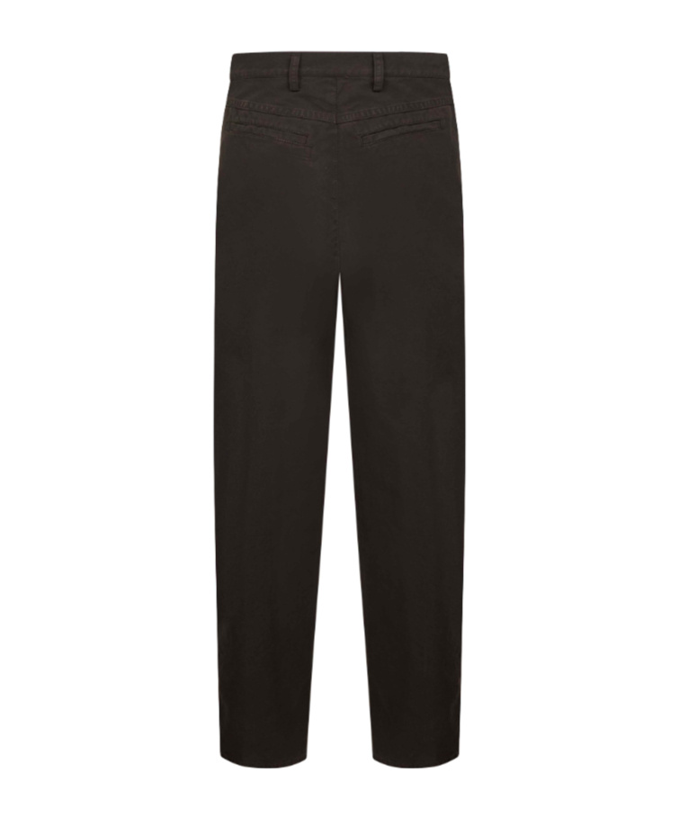 Dries Van Noten Men Brown Cotton Canvas Straight-leg Trousers In Brown