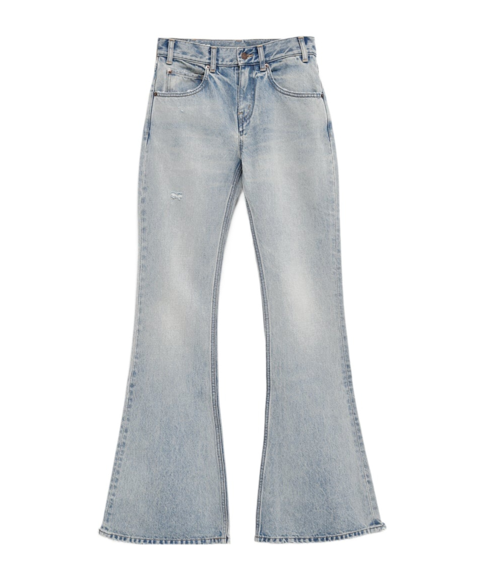 Celine Low-rise Denim Pants In Gray