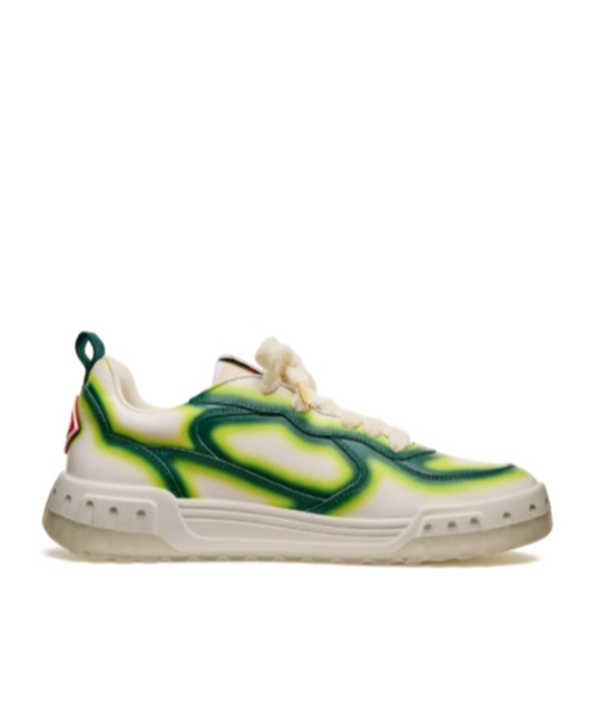 Casablanca Men's Court Green Fade Sneaker In Nude
