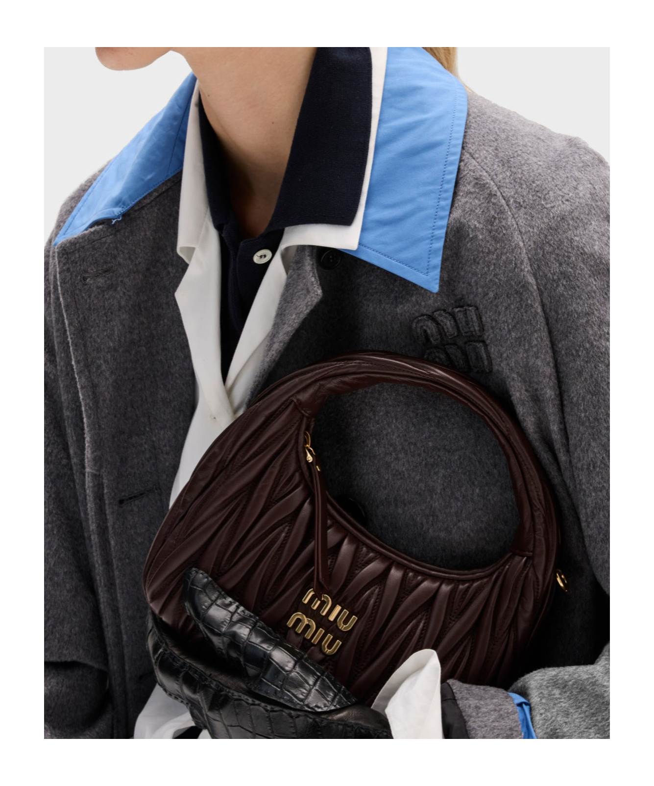 Miu Miu Wander Matelassé Nappa Leather Hobo Bag