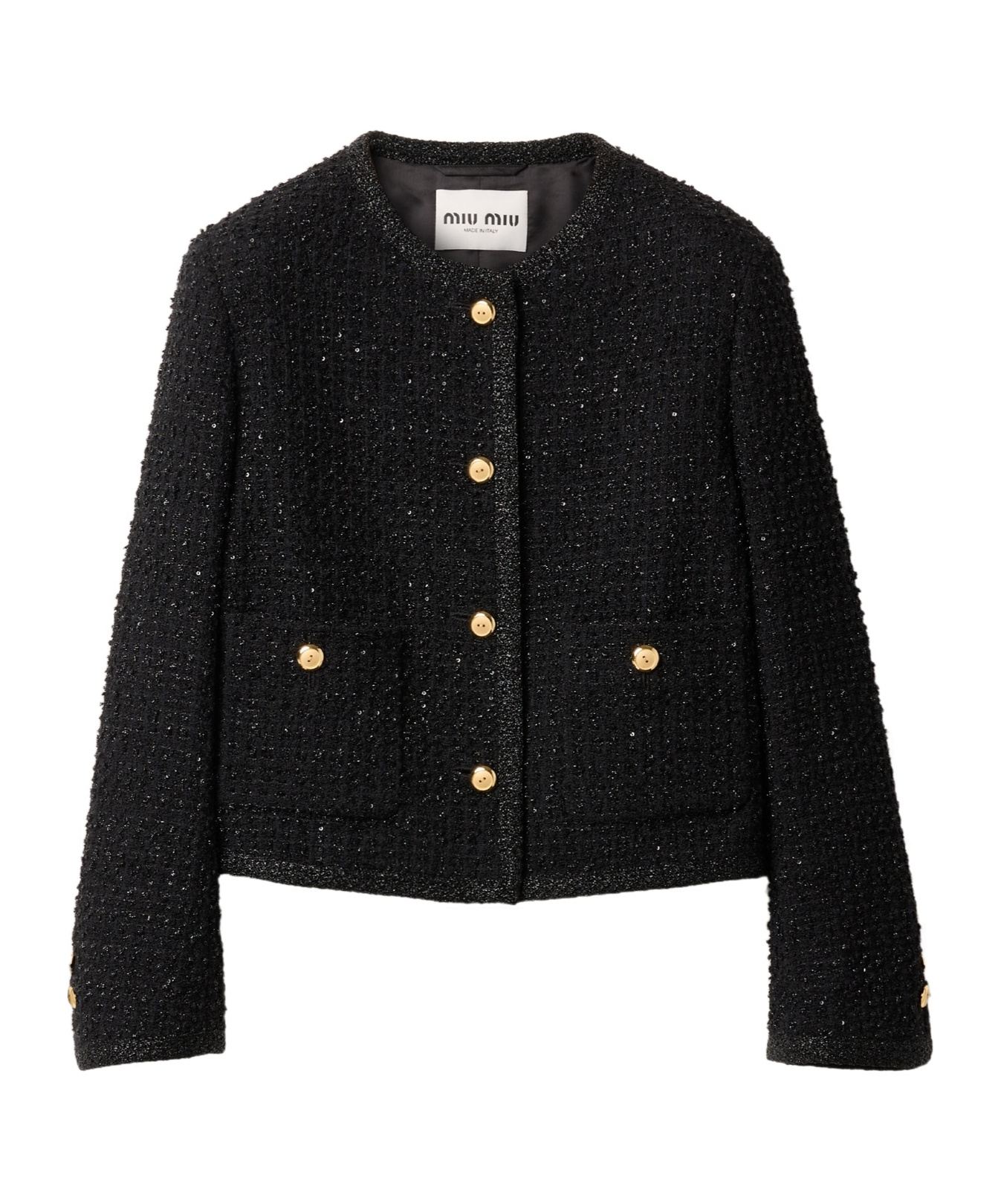 Miu Miu Long-sleeved Casual Jacket In Black