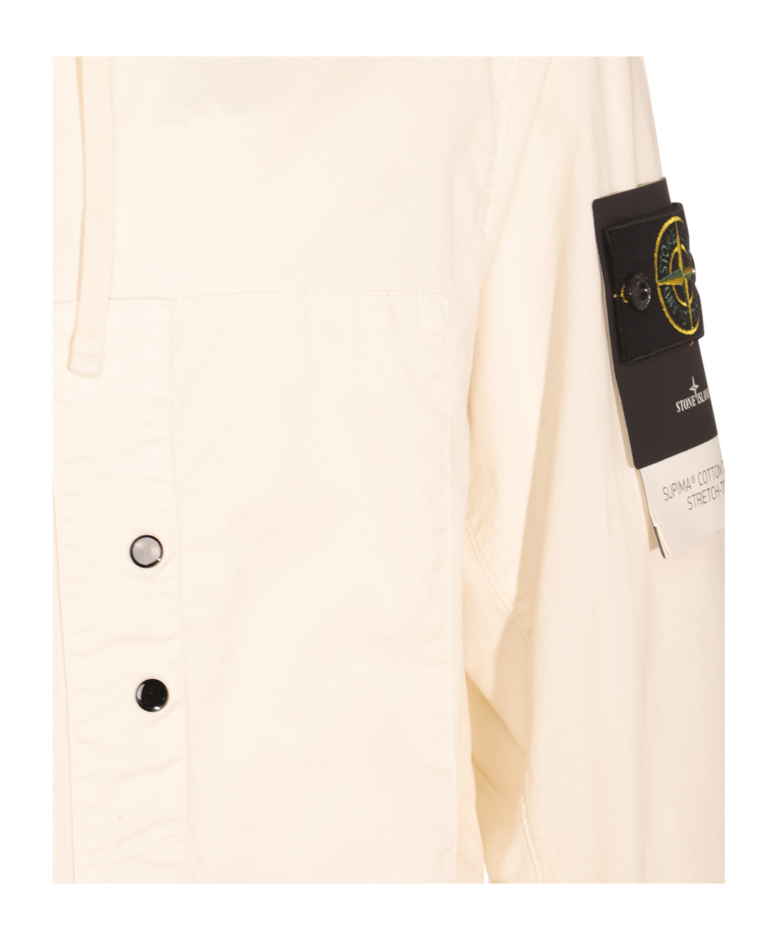 Stone Island Short Parka In Ivory