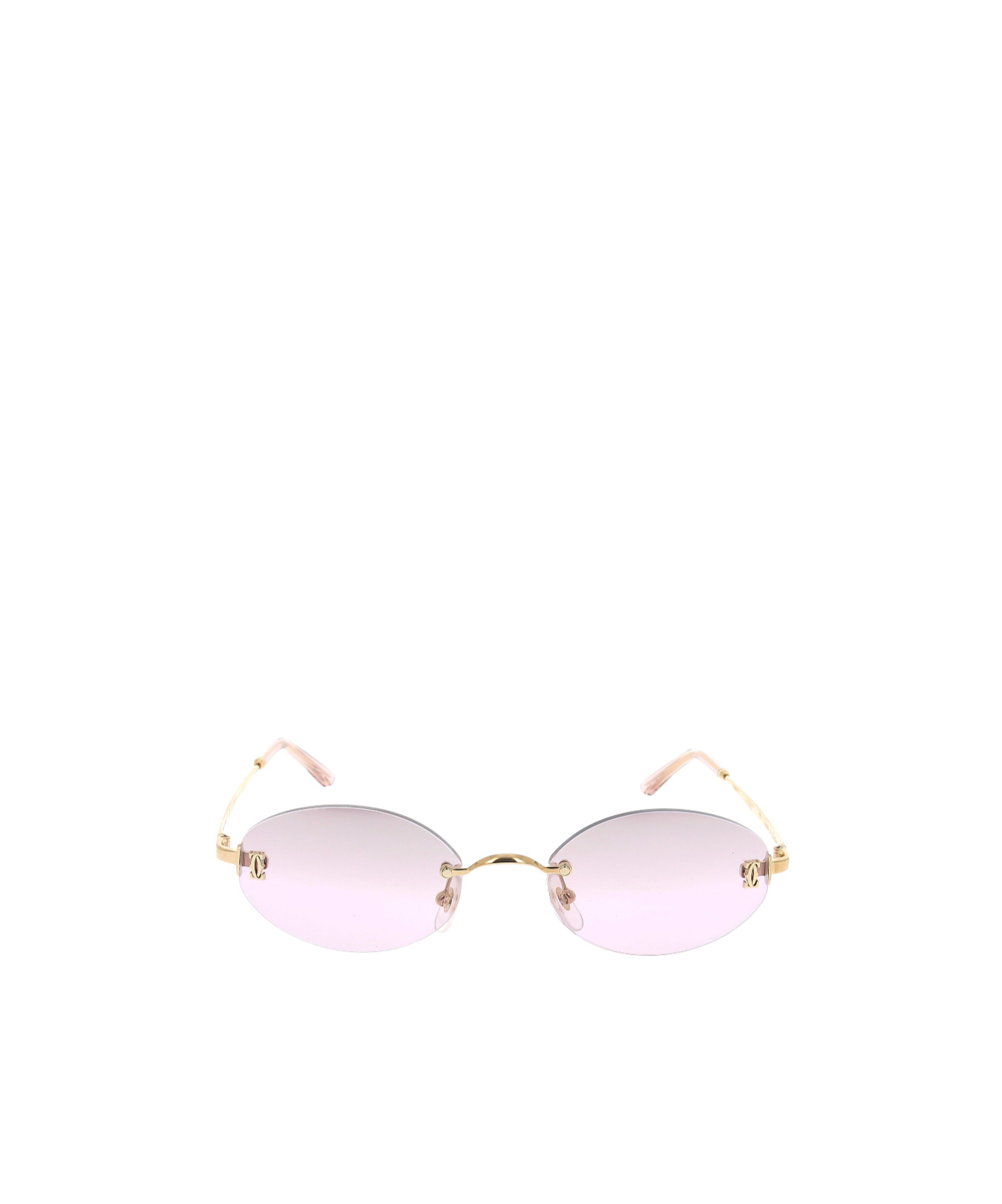 Cartier Oval Sunglasses In Gold