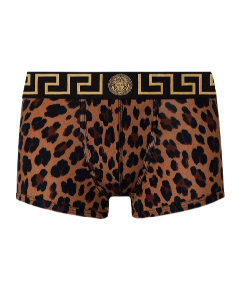 Versace Logo Boxer In Brown