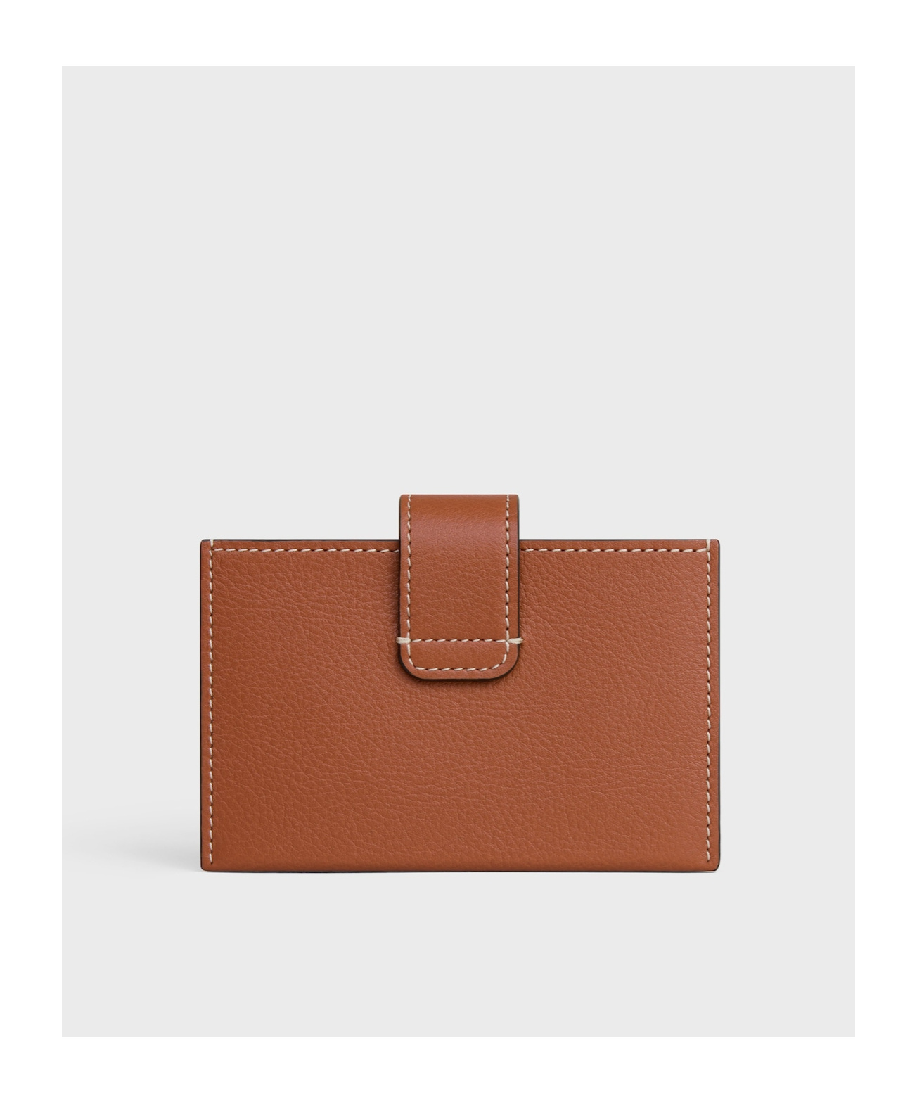 Celine Accordeon Card Bag In Brown
