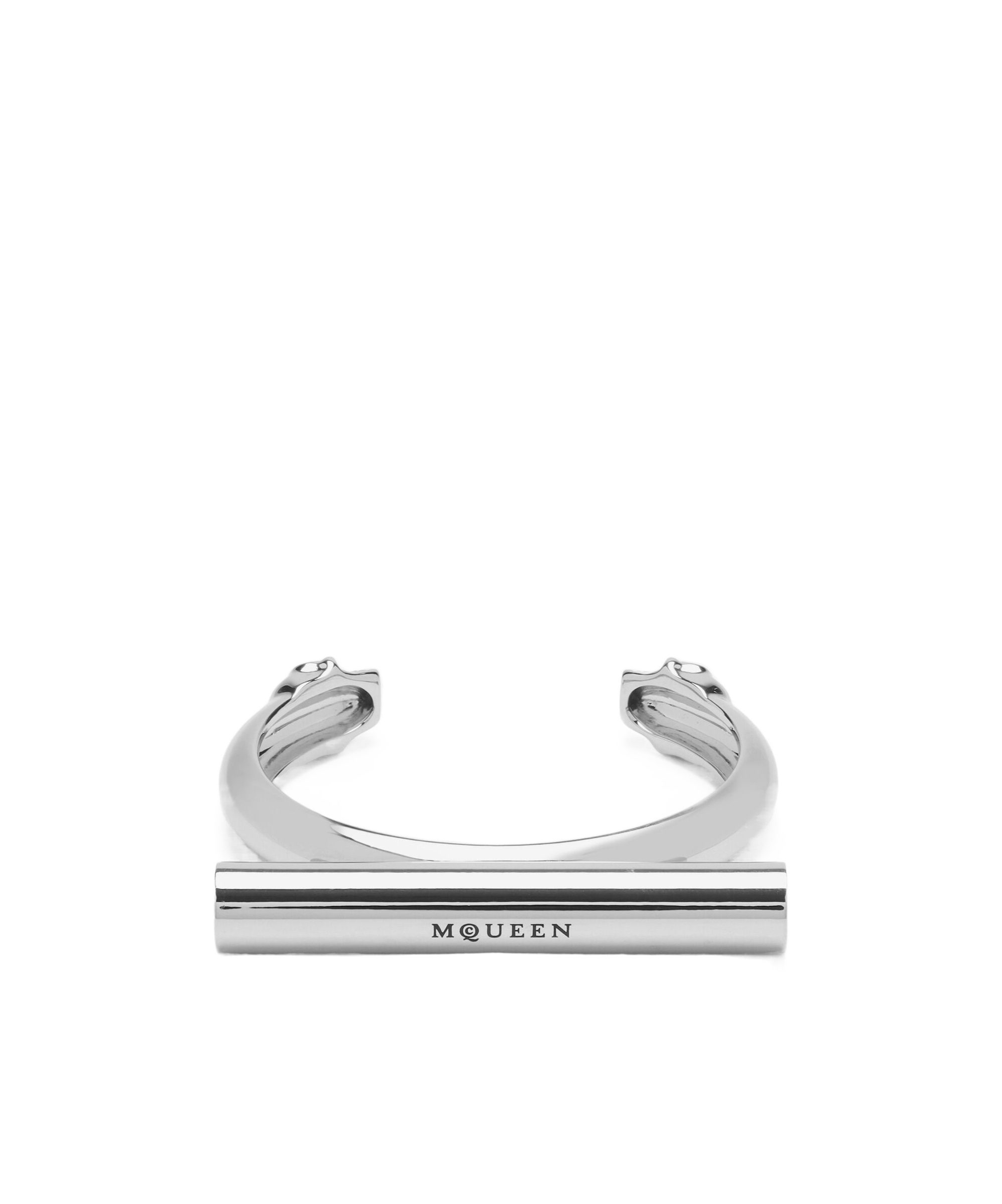 Alexander Mcqueen Crossbar Cuff Bracelet In White