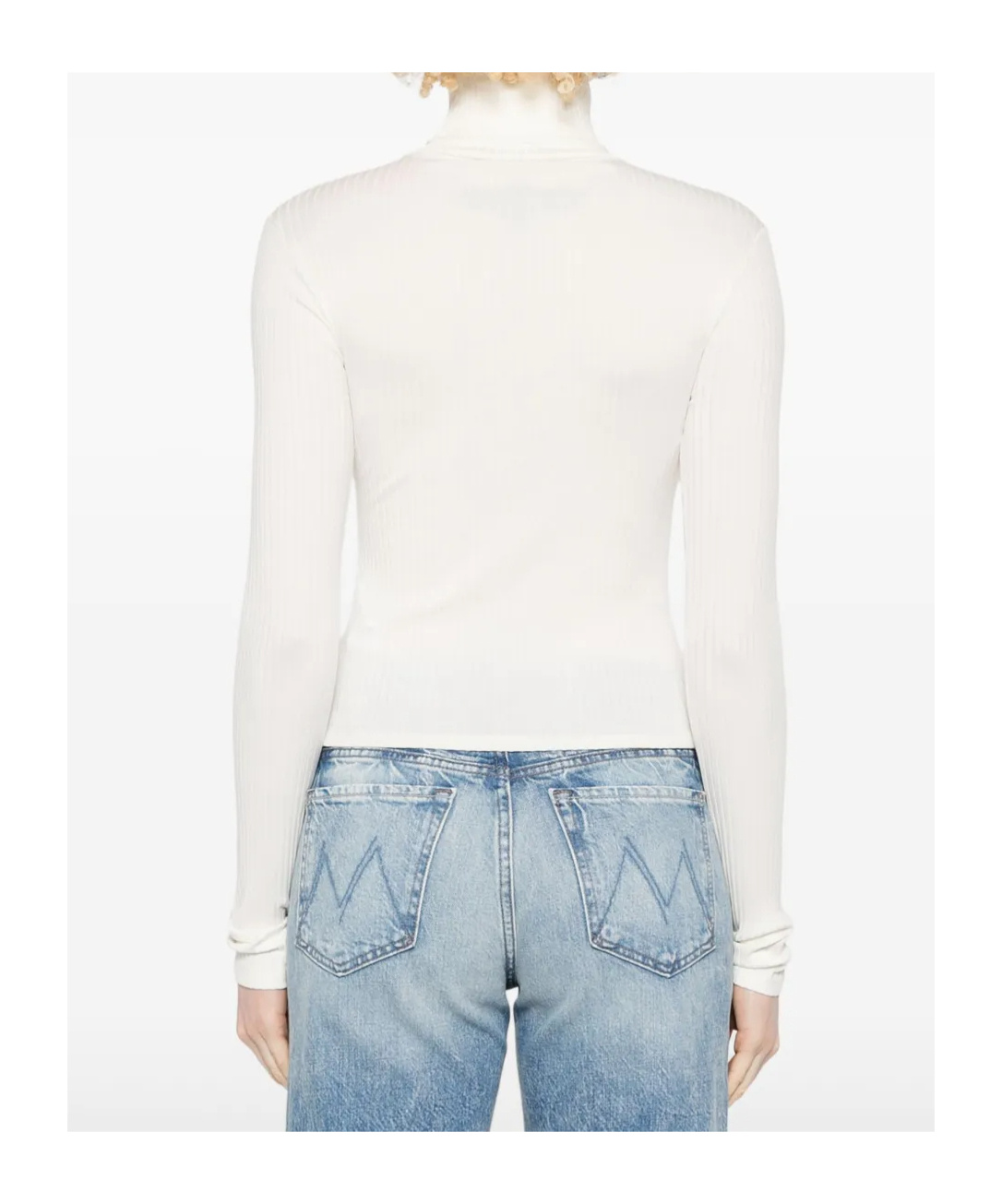 Re/done Ribbed Roll-neck Top