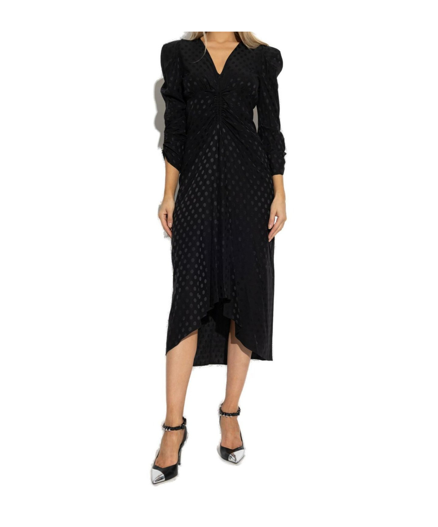 Isabel Marant V-neck Midi Dress In Black