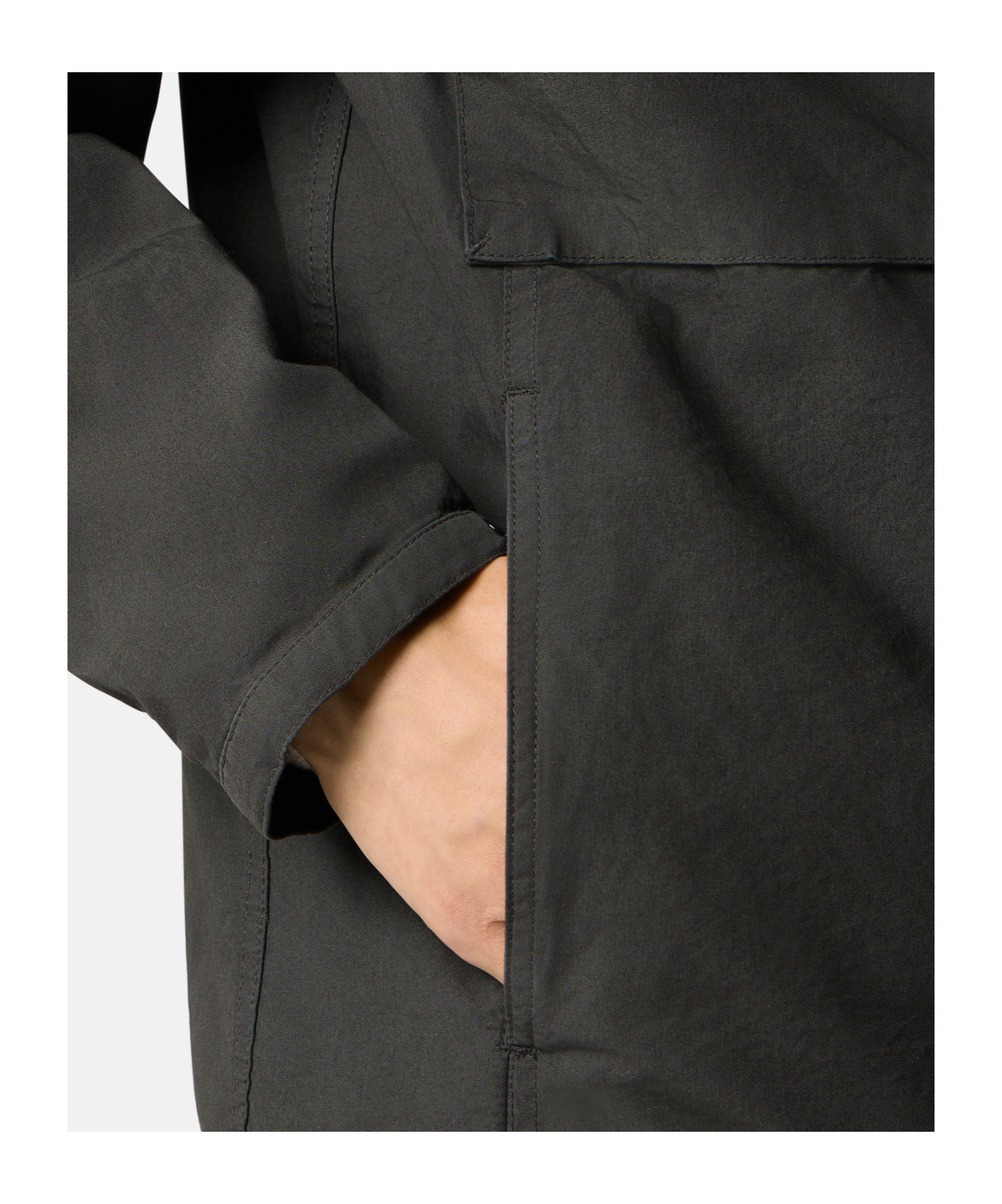 Stone Island Hooded Field Jacket With Anti-drop And Chest Pockets In Gray