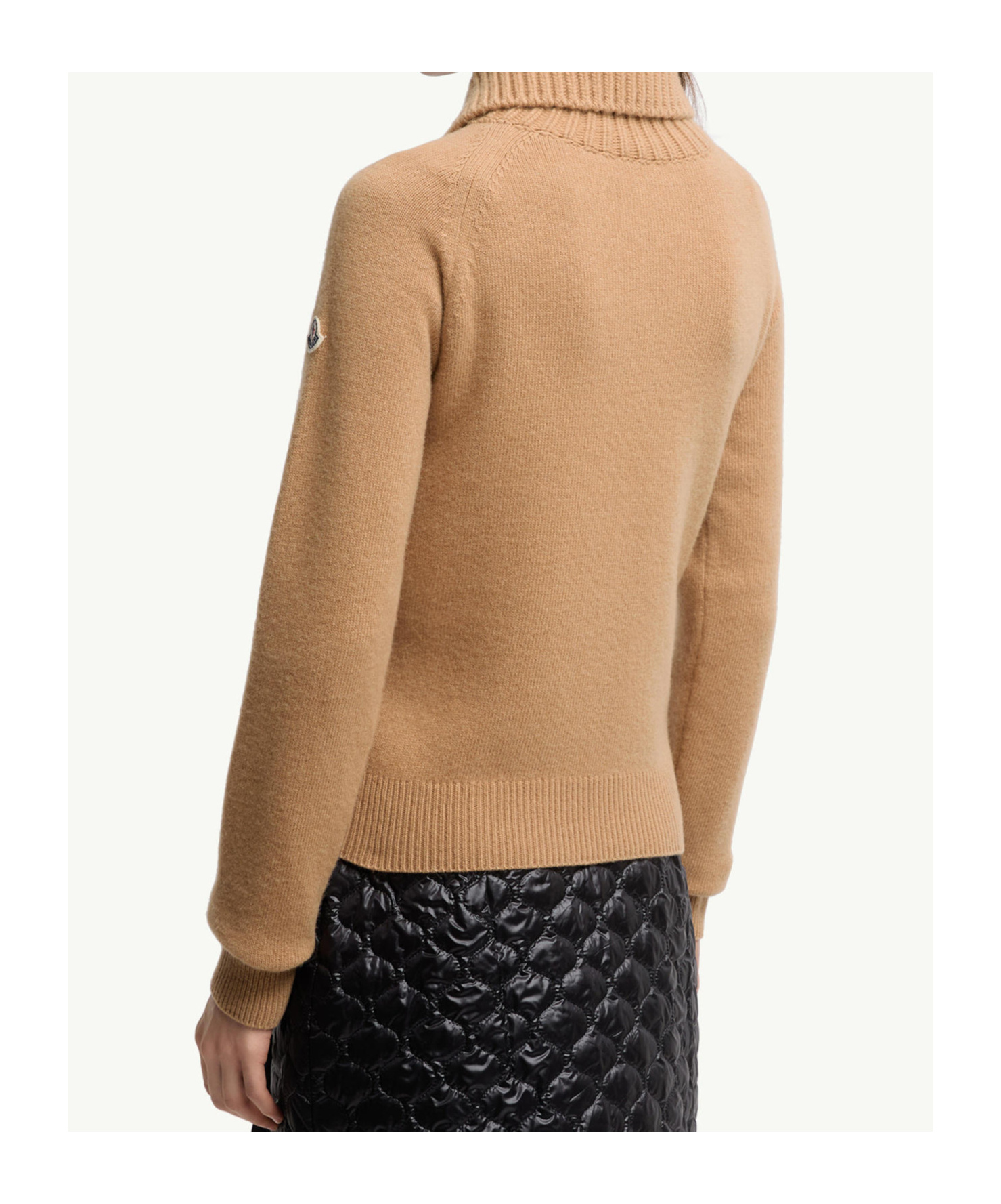 Moncler Ribbed Wool And Cashmere-blend Polo Sweater In Brown