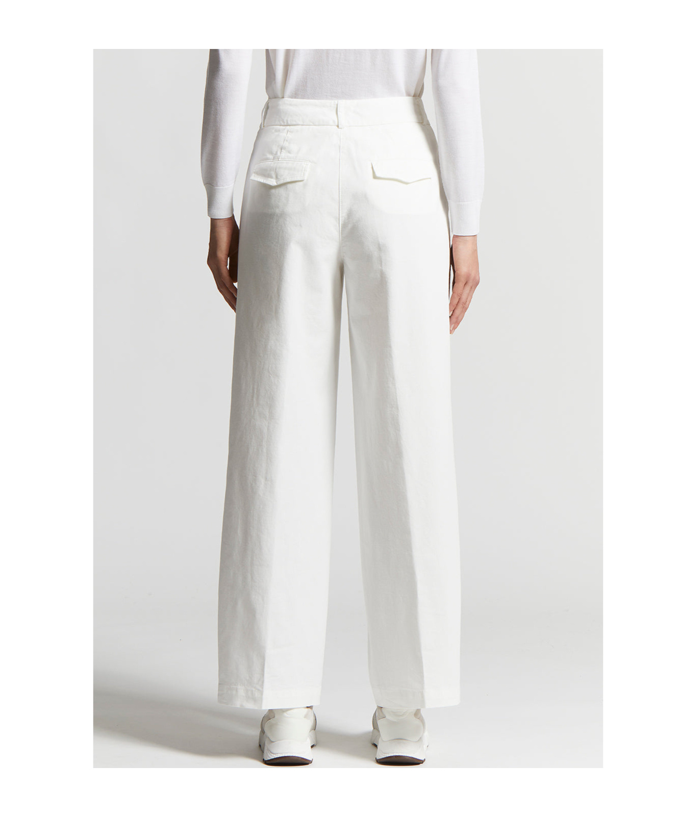 Shop Peserico Straight Trousers In White