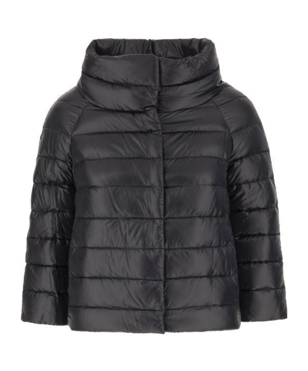 Herno Long-sleeved Down Jacket In Black