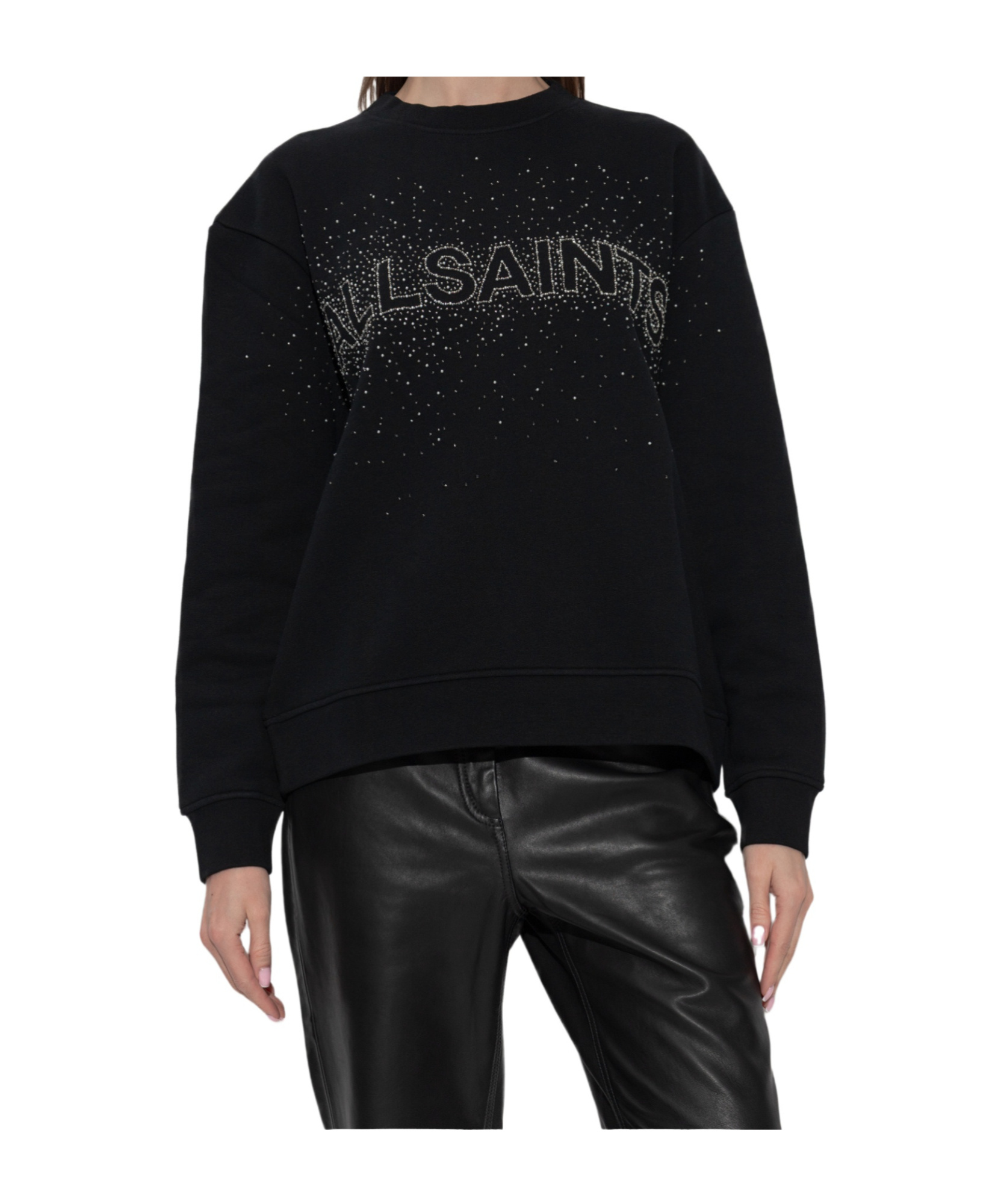 Allsaints Sprinkle Sweatshirt In Black