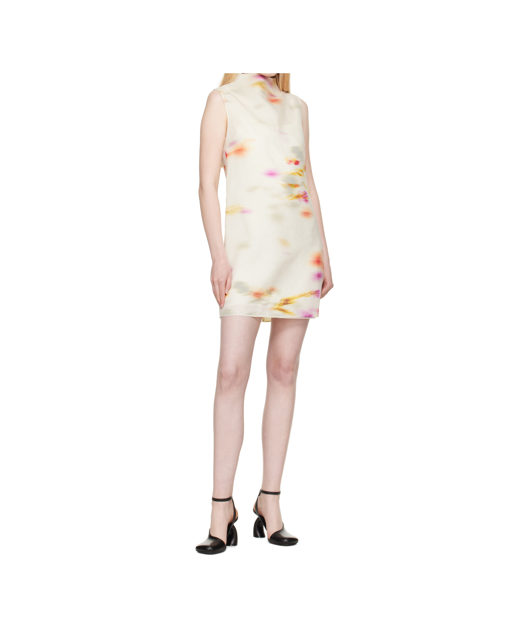 Ferragamo Off-white Blossom Flower Reversible Minidress