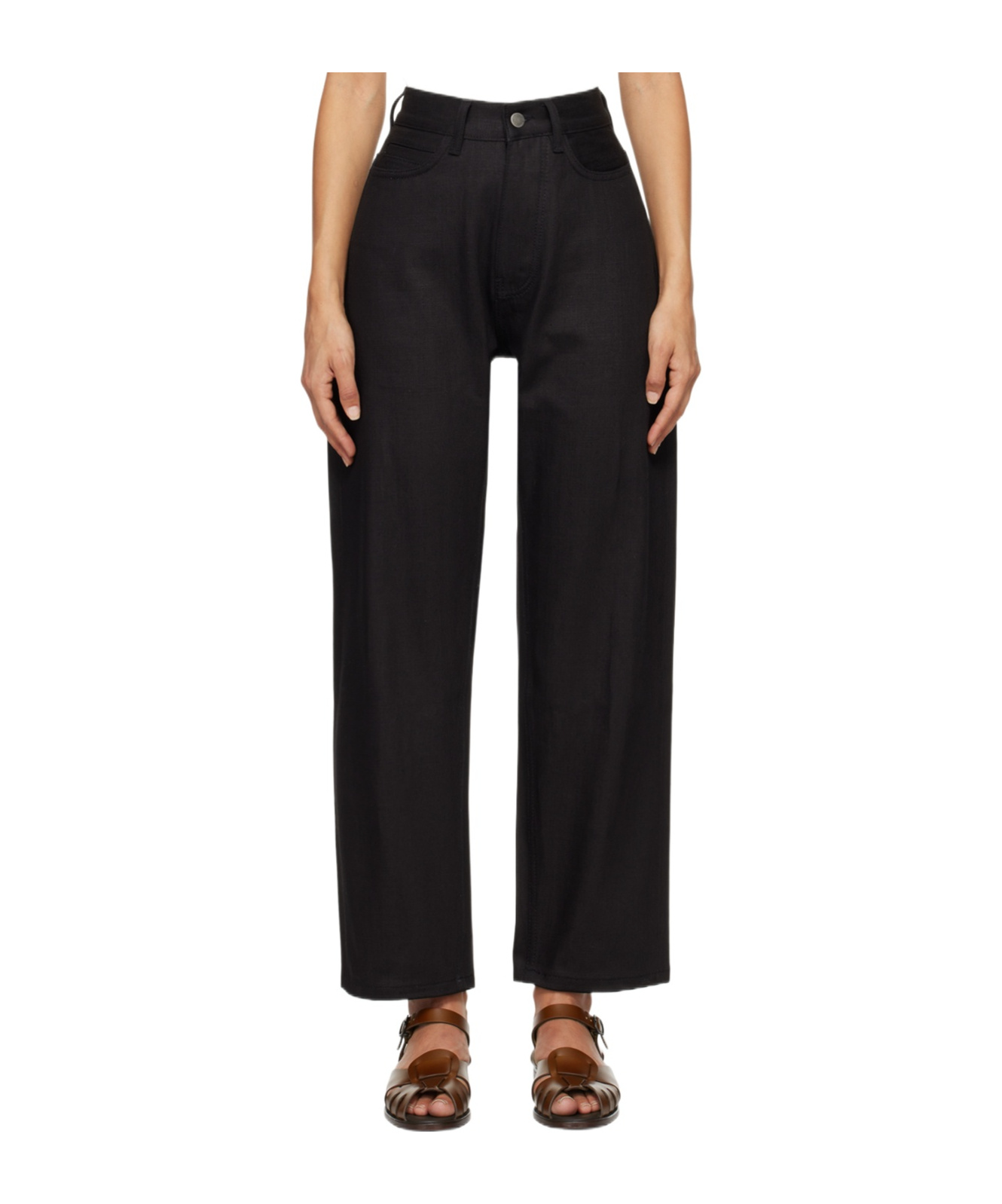 Studio Nicholson Black Ruthe Selvedge Jeans In Black