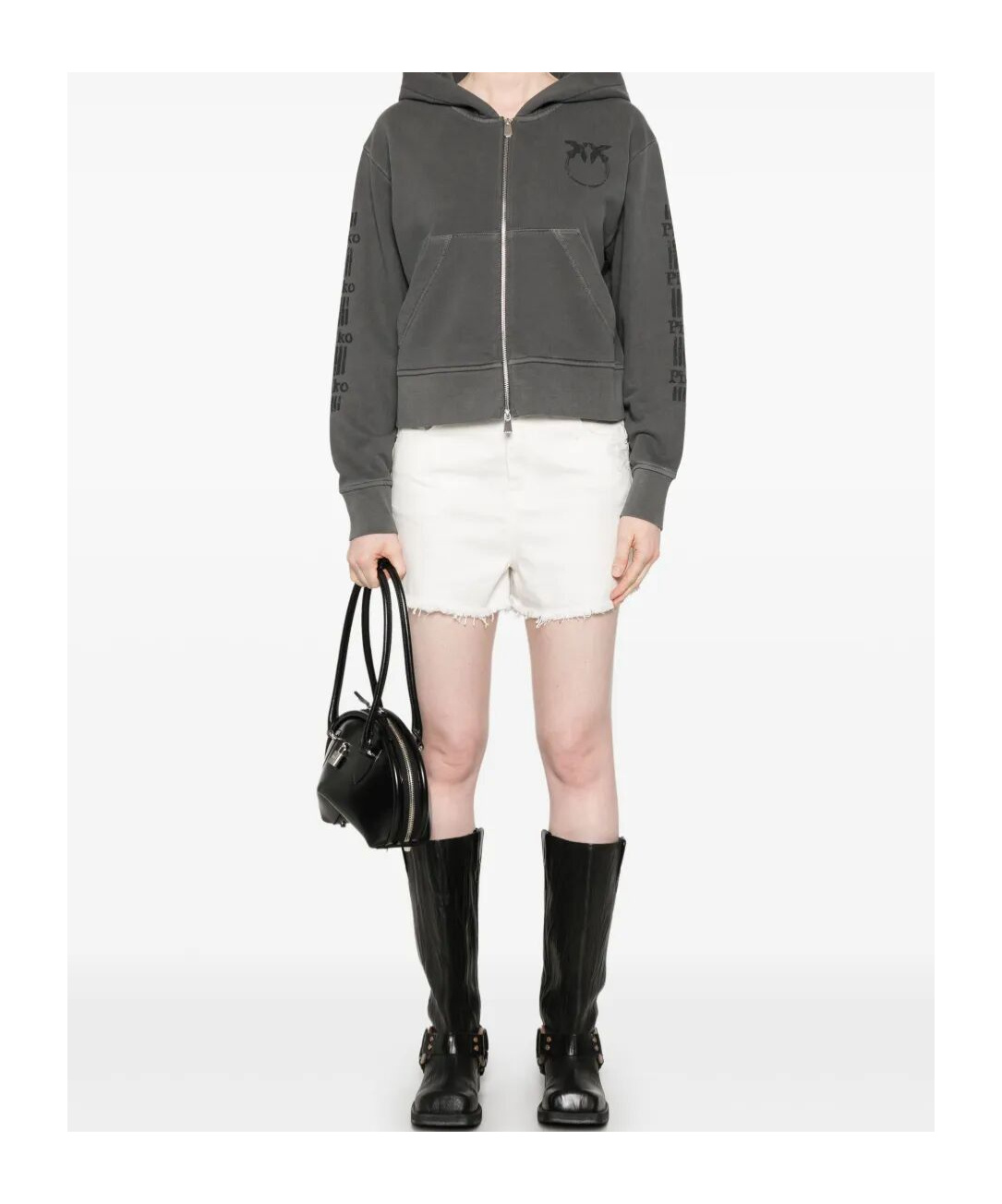 Shop Pinko Onitsha Hoodie In Black