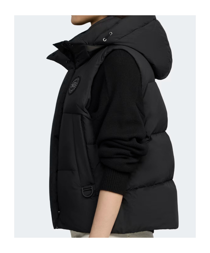Canada Goose Junction Puffer Vest Black Label In Black