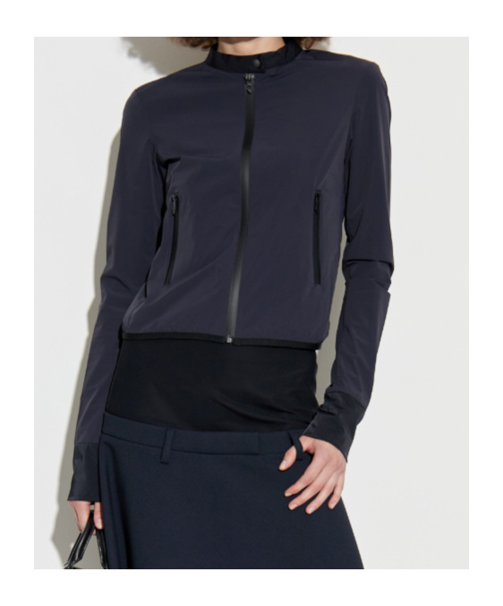 Diesel G-ervin Zip-front Stand-collar Jacket In Black