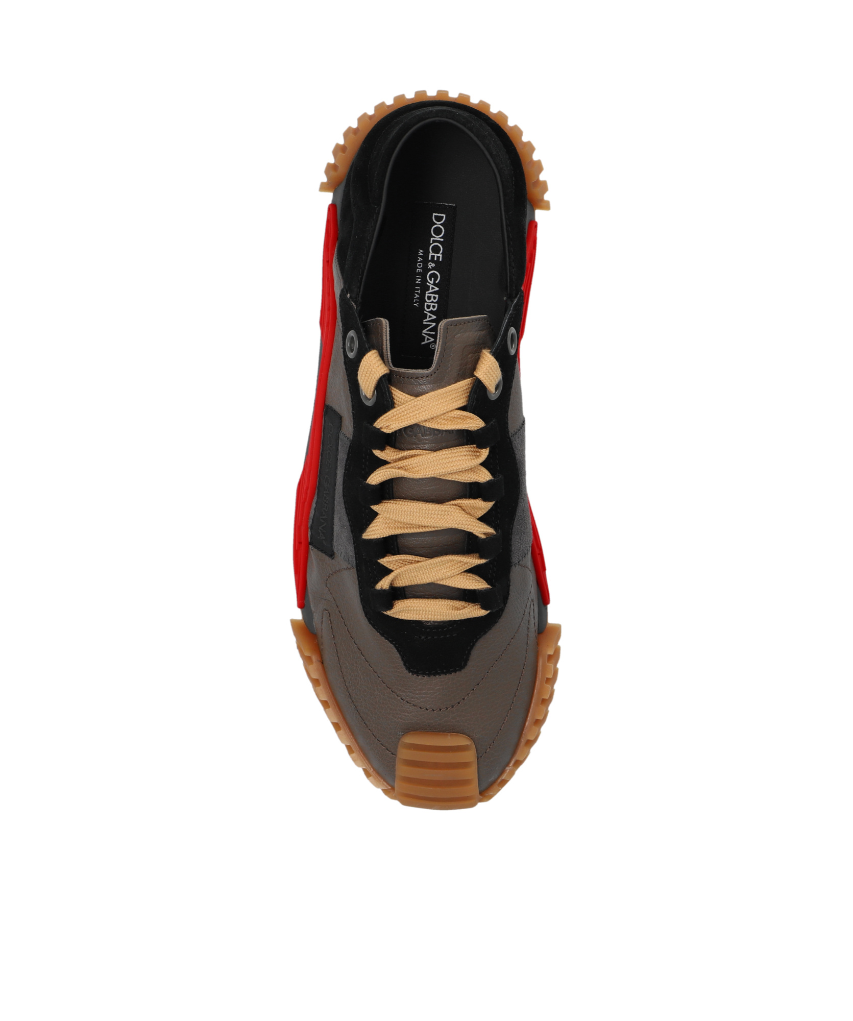 Dolce & Gabbana Ns1 Panelled Leather Sneakers In Black