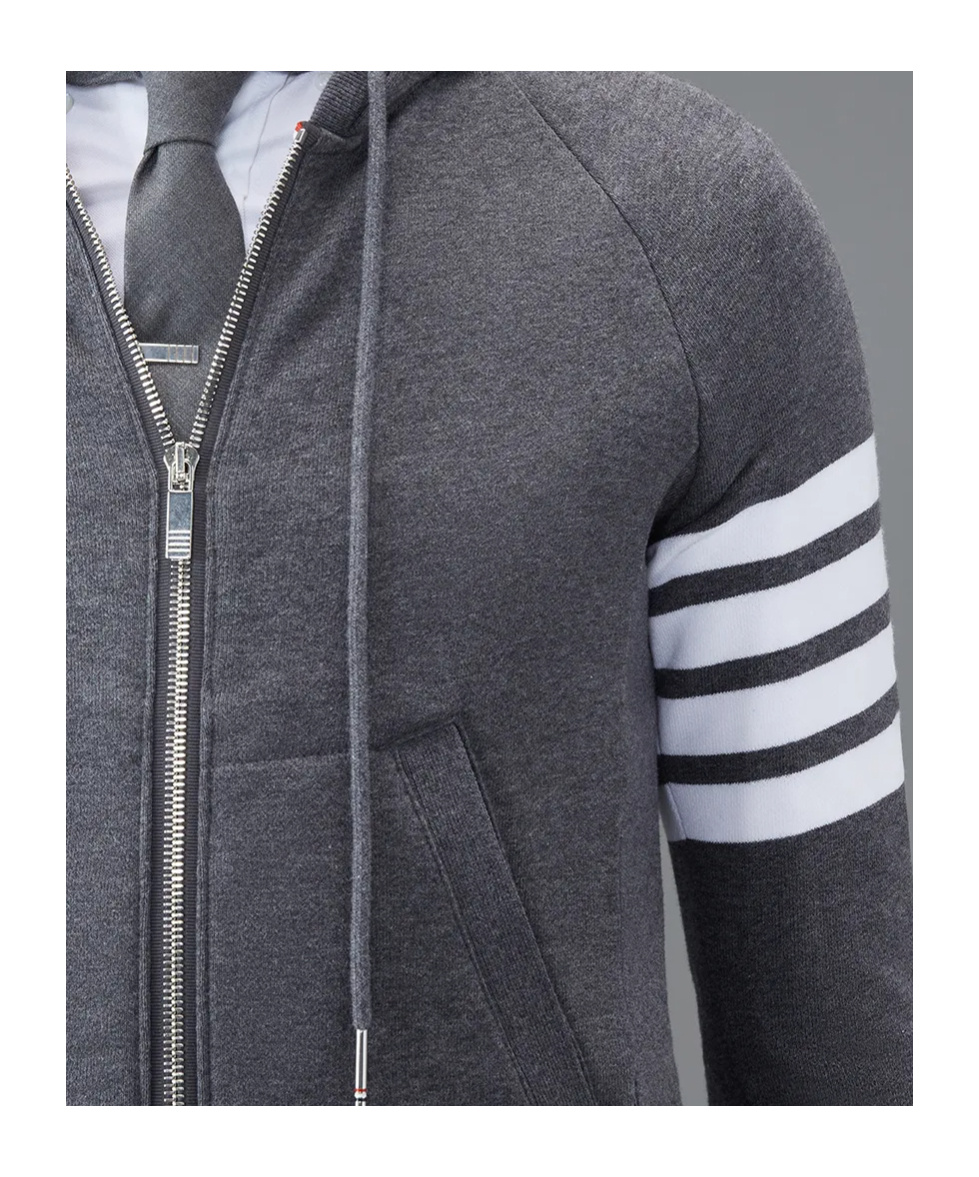 THOM BROWNE THOM BROWNE 4-BAR STRIPED ZIPPED JACKET