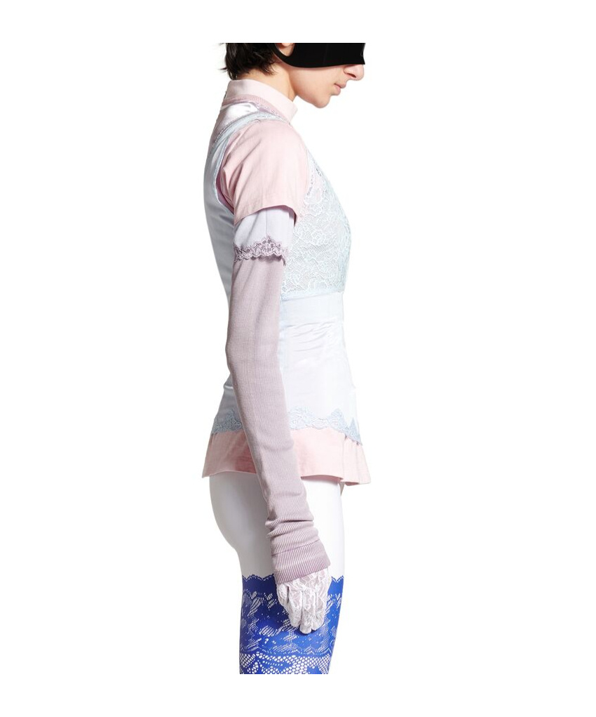 Balenciaga Multicolored Layered Blouse In White