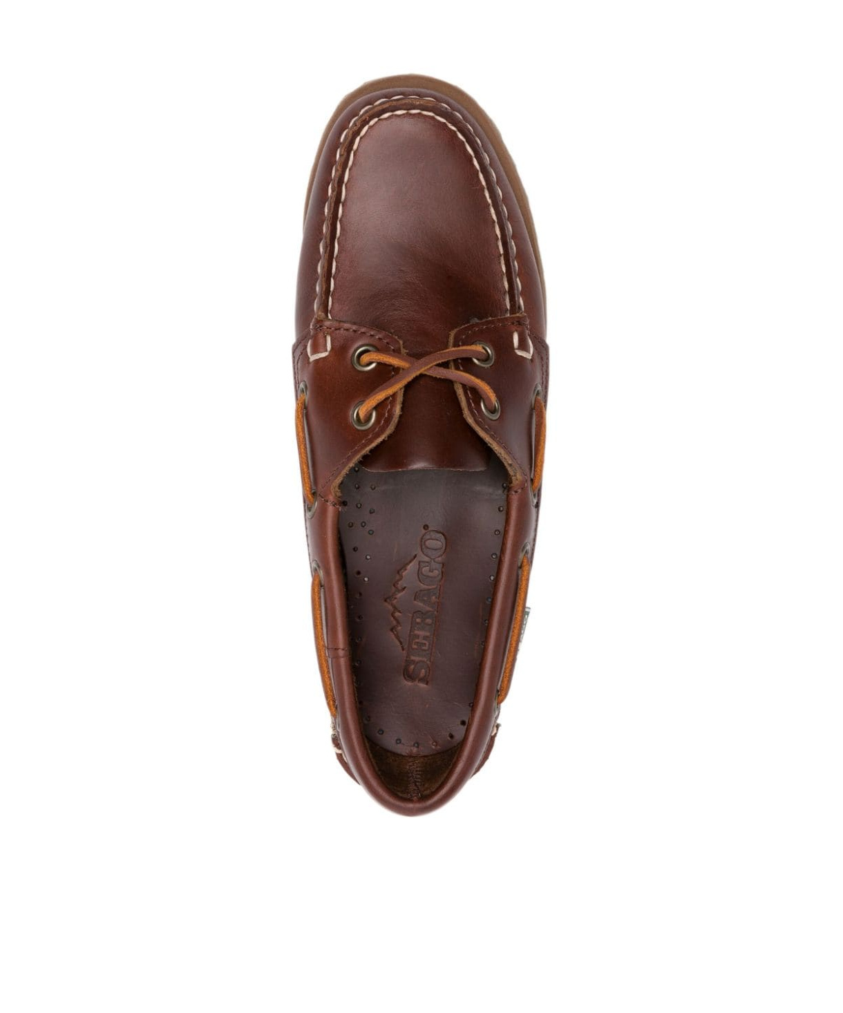 Sebago Ranger Waxy Leather Moccasins In Brown