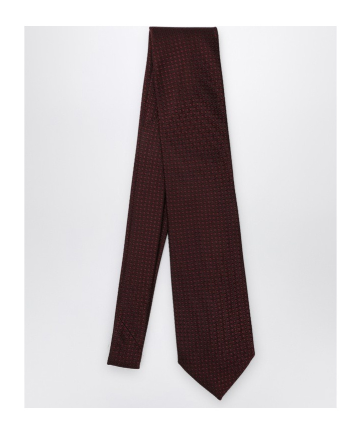 Destin Surl Silk Polka Dot Tie In Black