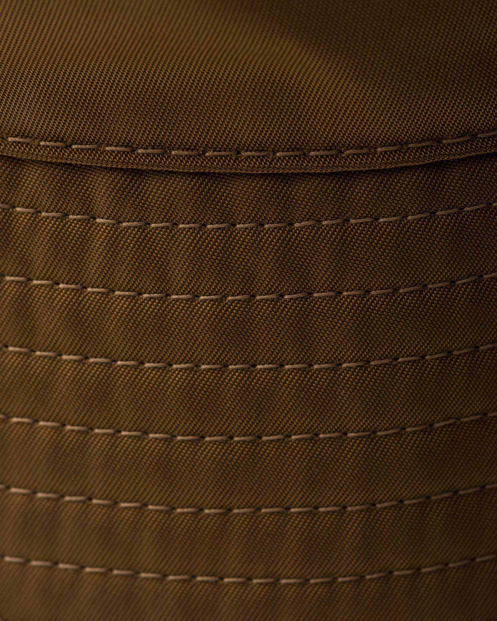 Prada Mens Brown Logo-badge Recycled-nylon Bucket Hat In Brown
