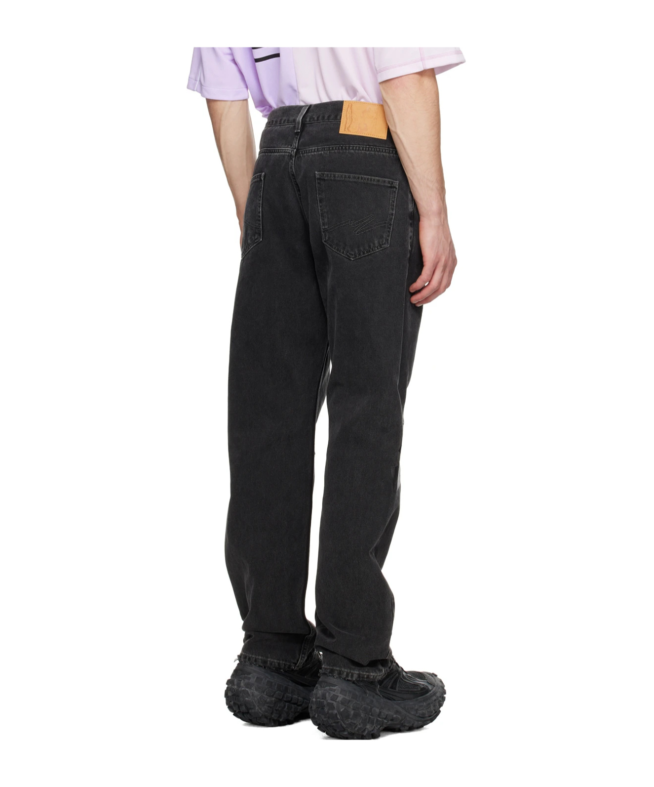 Martine Rose Belt-strap Jeans In Black