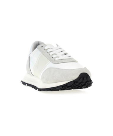 Philippe Model Low-top Rubber Sole Sneakers With Suede Overlays In White
