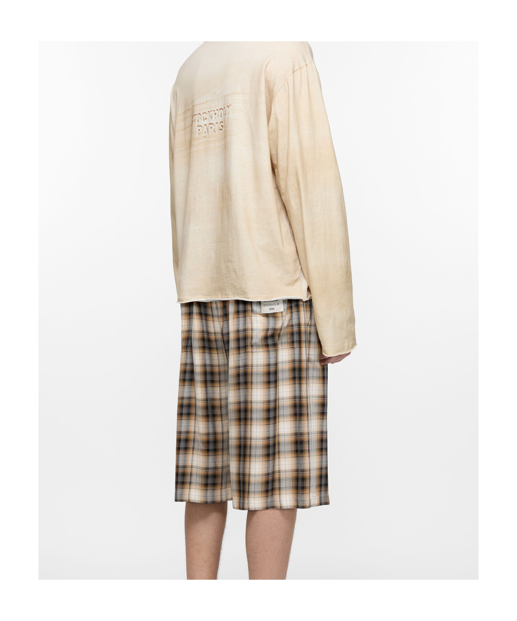 Acne Studios Ressa Optic Check Flannel Shorts