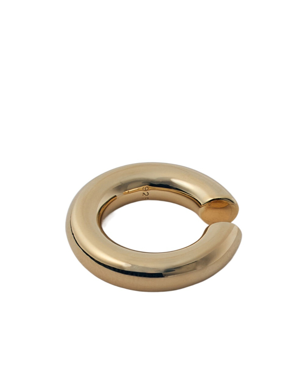 Tom Wood Loop Earrings In Yellow