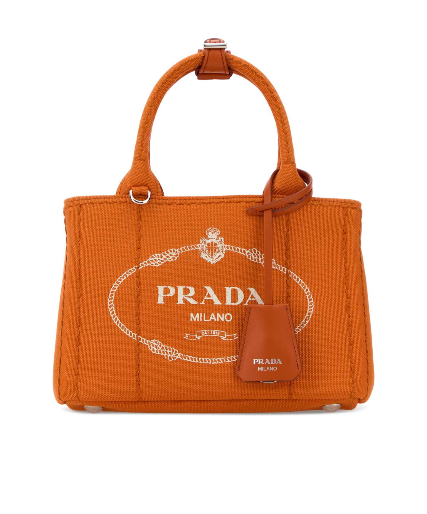 Prada Jardinière Tote Bag In Orange
